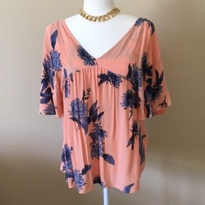 Ella Moon Peach & Blue blouse